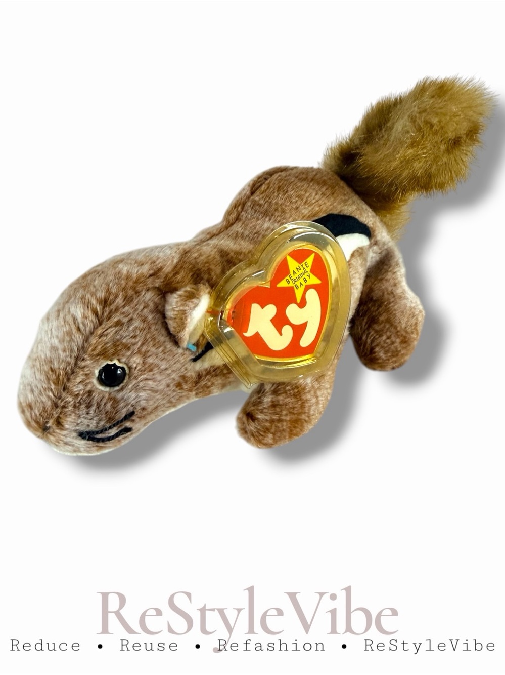 BEANIE BABIES Collectible Toy NWT Chipmunk CHIPPER Stuffed Animal Retired Rare